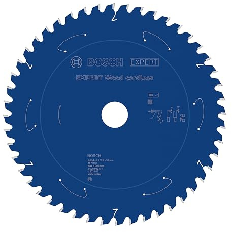 Bosch 1x Expert Wood Cordless Circular Saw Blade for Mitre Saw | for Softwood, Hardwood, Ø 254 mm, Professional Accessory Mitre Cordless Circular Saw