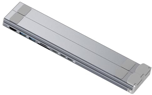 Doiyislem Laptop Docking Station Ständer - Computer Kühler Höhenverstellbar - 8-in-1 Multiport Adapter Ergonomisch Für Notebook Computer Arbeit Schreibtisch Zuhause