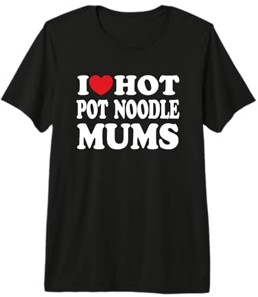 I Love Hot Pot Noodle Mums I Heart Funny Premium T-Shirt