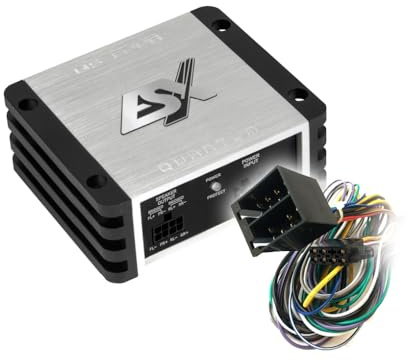 MEDIADOX Auto/KFZ Plug & Play Upgrade Verstärker/Endstufe + Kabel Set QS-Four-ISO von ESX kompatibel mit Audi A3/A4/A7/A1/A5/Q2/Q5/A6/Q3/TT/Q7 (II)