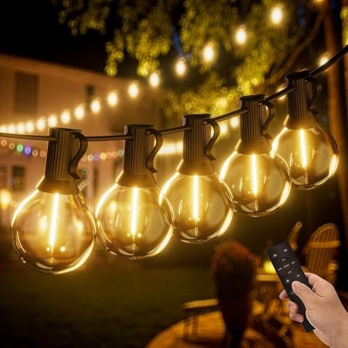 Yuucio 30M Festoon Lights Mains,Remote,Shatterproof IP44