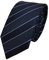 TigerTie - schmale Designer Krawatte in blau dunkelblau gestreift