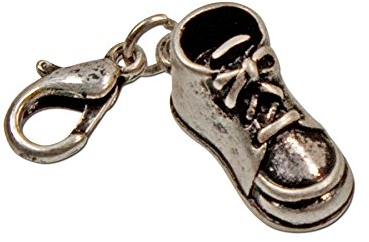 Alpenflüstern Trachten-Anhänger Trachtenschuh für Charivari oder Trachtenkette (antik-silber-farben) AAH082
