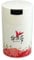 Teavac 6-Ounce Vacuum Sealed Tea Storage Container, White Cap and Body/Red Tea Sign