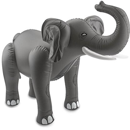 cama24com Aufblasbarer Elefant Safari-Dschungel-Motto-Party-Deko Aufblastier Palandi®
