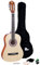 Akustikgitarren-Set (3/4-Größe, für Kinder von 9-12 Jahren, inkl. Tasche, Gurt, Plektren, Stimmpfeifen) natur