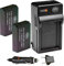 BM Premium Lot de 2 batteries et chargeur LP-E12 pour appareil photo numérique sans miroir Canon Rebel SL1 100D, EOS-M, EOS M2, EOS M10