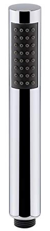 Nuie HO307 ǀ Modern Bathroom Round Easy-Clean Shower Handset, 210mm x 30mm, Chrome Silver