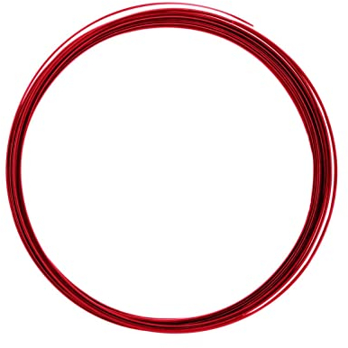 Vaessen Creative Aluminiumdraht, 3.5 x 1mm, 5m, Aluminium Wire, Basteldraht, Dekodraht, Floristikdraht Aludraht Flach Schmuck 3,5 x 1 mm x 5 Meter | Biegsam Schmuckdraht Rot, red, 500 x 0.35 x 0.1 cm, 24234-007