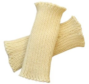 100% Merinowolle Baby Kleinkind Armstulpen Strick Fäustlinge Gr. 5-6 Jahre, natürliches weiß