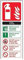 V Safety 11004AC-S Co2 Id Fire Extinguisher Sign, Portrait, Self Adhesive Vinyl, Black/Green/Red, 75 mm x 200 mm