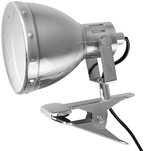 MiniSun | Retro Style Brushed Chrome Domed Clip On Table Lamp Spotlight | Clip Lights, Home Décor & Improvement Essential