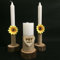 mylifemylove Rustikale Hochzeitskerzen mit Holzkerzenhalter, personalisierbare Hochzeitskerzen mit Sonnenblume, rustikale Hochzeitskerzen (Sonnenblume)