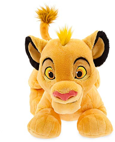 Disney Store Stofftier Simba, König der Löwen, 41 cm / 16, aus weichem Plüschmaterial mit Stickereien und flauschigem Schwanz, für alle Altersstufen geeignet
