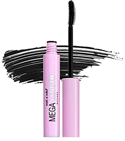 Wet n Wild, Mega Length Mascara, definierende und verlängernde Wimperntusche mit Präzisionsapplikator und feuchtigkeitsspendende Formel für mehr Definition, sichtbar längere Wimpern, Very Black