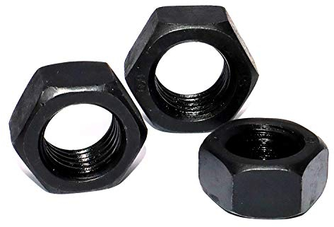 Sechskantmuttern M22 DIN 934 Stückzahl 10 Stahl schwarz Festigkeit 10 Schraubenmutter Gewindemuffen Gewindemuttern