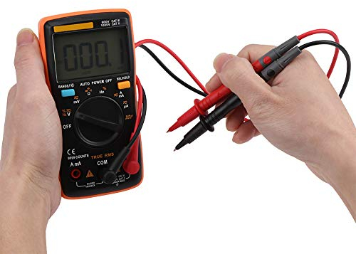 AN8008 Multimetro Digitale True-RMS AC DC Tensione Amperometro Corrente Ohm Meter per Misure Tensione, Corrente, Resistenza, Continuità, Capacità, Frequenza