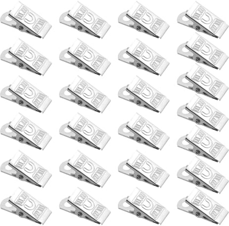 TOVOT 100 Stück 3CM Metall Badge Clips Badge Holders Metallclips für Arbeitsausweise Lanyard Namensschilder Handwerk