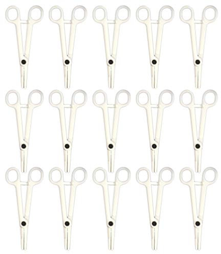 Exceart Attrezzi Pinze per Piercing 15 Pezzi Pinza per Forcipe per Ombelico a Fessura per Sterzo Monouso per Kit per Piercing Al Corpo con Linguetta per Labbra Atrezzi