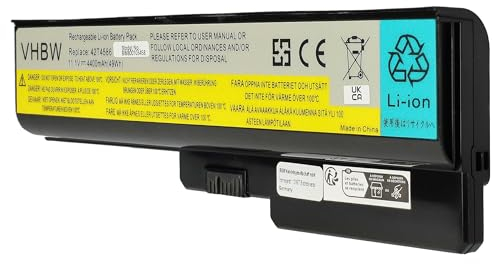 vhbw Batería Recargable Compatible con Lenovo 3000 G550-2958LEU, G550-2958LFU, G555, N500, N500 4233 Notebook (4400 mAh, 11,1 V, Li-Ion)