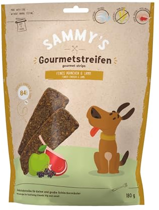 Sammy´s Gourmetstreifen Hühnchen und Lamm | Getreidefrei | Schonend hergestellt & luftgetrocknet | Filetstreifen |1 x 180g