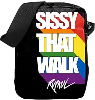 Rock Borsa a tracolla per sax Ru Paul Sissy That Walk, 21 cm x 16 cm x 5,5 cm, prodotto con licenza ufficiale, nero