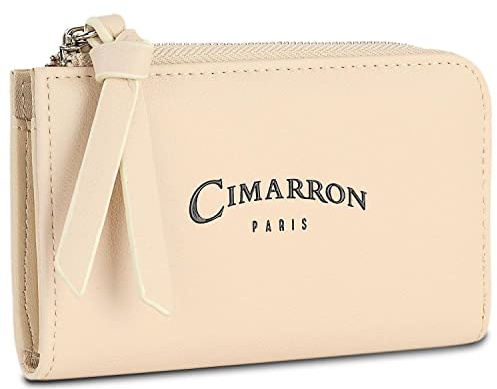 Cimarron - Geldbörse für Frauen. Reißverschluss schließen. Innere Karteninhaber. Kunstleder. RFID-312344, Beig