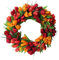 YQYAZL Künstliche Tulpenkränze, Türkranz, Tulpenkranz, Blumenkränze für Haustür, Frühlingsseidenkranz mit grünen Blättern, für Zuhause, Hochzeitsdekoration, Rot, 50 cm