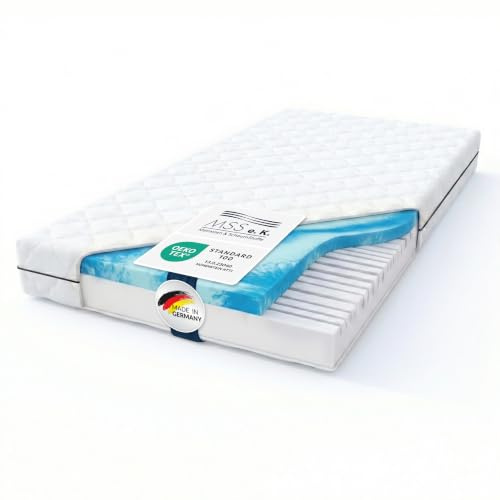 MSS e.K. 7 Zonen Gel-Kombimatratze BeActive 70x200 x 14 cm Härtegrad: H4 | NightGel-Schaum & Kaltschaum, Bezug abnehmbar und waschbar bei 60 Grad, OEKO-TEX, Made in Germany