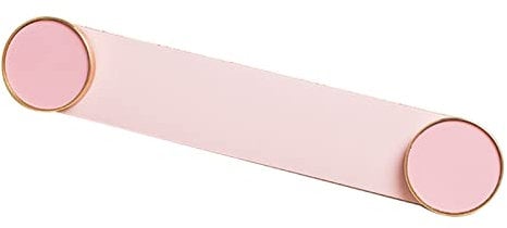 Möbelgriff Lederschlaufe Antikollisions Griff Ledergriffe für Schublade Messingmuttern Knopf,Türgriff für Kleiderschrank,Schrank,Heimwerkerzubehör,Lochabstand 128mm (1)
