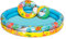 Tradineur - Piscina Hinchable Infantil de 2 Aros,viniloresistente, válvula de Seguridad. Incluye: Piscina, Pelota y Flotador. 122 x 20 cm. (Diámetro x Alto)
