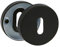 Amig - Edelstahl Türöffnung 4RX für runde Rosettengriffe | Einfache Installation | Modernes Design | Ø53 mm, Schwarz, Edelstahl