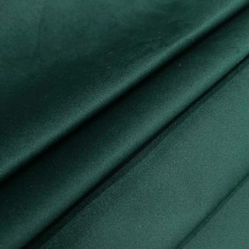 Regents Lux Soft Touch Plain Velvet Fire Retardant Plush Low Velour Cushion Sofa Upholstery Fabric Sold by the Metre - Bottle Green - 1 Metre