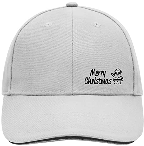 huuraa Cappy Mütze Merry Christmas Weihnachtsmann Unisex Baseball Cap Dark Grey/White mit Motiv zu Weihnachten Geschenk Idee für Freunde und Familie
