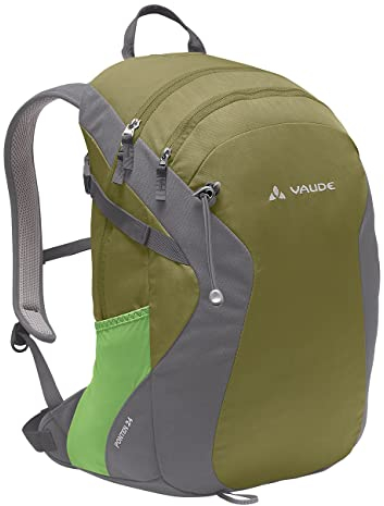 VAUDE Wanderrucksack Grimming Grün 24 l, wasserdichter Rucksack Damen & Herren, leichter Trekkingrucksack mit Rückenbelüftung, praktisches Laptopfach