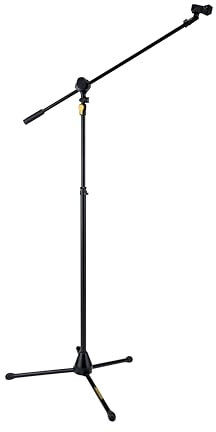 Hercules Microphone Stand, 111.5-168 cm, Boom, 2-in-1, EZ Grip, Three Legged