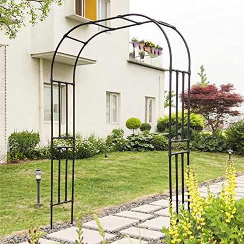 Rosenbogen, Gartenbogen Für Kletterpflanzen,Rosenrankhilfe Torbogen Für Kletterpflanzen Garten Pergola Metall Rosenbogen Rankhilfe Garten Rose Bogen Spalier Deko ( Color : Black , Size : 240*40*240cm
