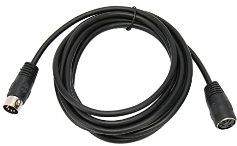 Cavo di Prolunga DIN Maschio-femmina MIDI a 5 Pin, Cavo Adattatore per Cavo di Prolunga MIDI a 5 Pin per Computer con Tastiere MIDI