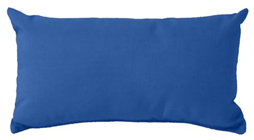 Lancashire Textiles Sun Lounger Head Pillow (Royal Blue, 50cm x 25cm, Pack of 2) - Elastic Strap, Machine Washable Fabric - Outdoor Cushion for Pool, Beach, and Patio Loungers