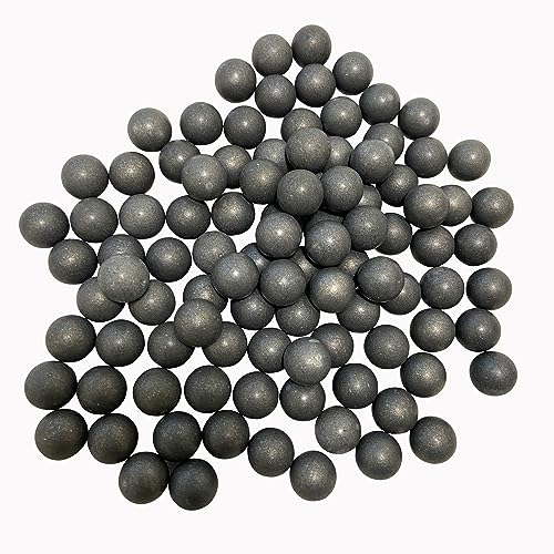 Alien Play Aluminiumkugeln mit 43 Kalibern, 100 x 0,43 Kaliber, Selbstverteidigung, Alu-Paintball-Munition, 1,8 g, solide Paintball-Runden (Metallic-Grau, Aluminium)