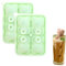 2-Piece Silicone Bear Ice Cube Tray - 4 Cavity Cute 3D Bear Shape Ice Molds With Lid