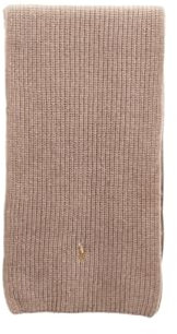 Ralph Lauren Poloschal mit Pony-Muster aus recycelter Wolle/Nylon, braun, One size