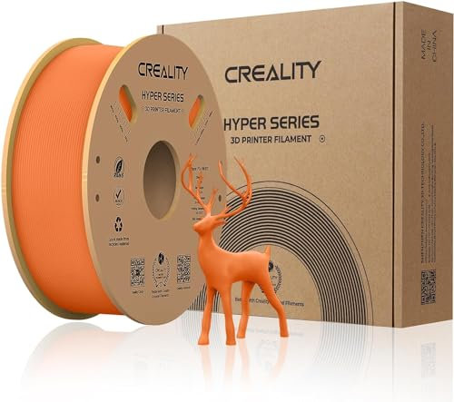 Creality Official Hyper PLA Filament Orange 1KG, 3D Drucker Filament für Hochgeschwindigkeitsdruck, langlebig und widerstandsfähig, glatt, Überhang Leistung Maßgenauigkeit +/-0.03mm, 2.2lbs/Spool
