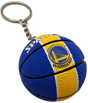 Generico Porte-Clés Compatible avec NBA Warriors Basket-Ball Gadgets Accessoires Idée Cadeau Pendentif Créatif 3D Jaune et Violet