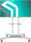 ONKRON Base para TV 32-65 Pulgadas, Soporte TV Pie, Carga máx Total de 50 kg, Soporte Movil Television con MAX VESA 600x400 mm, Pie para Television con Estante y Ruedas, Color Blanco TS1351-W