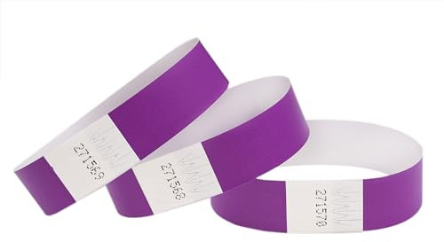 CINTAPUNTO - Einlassbändchen Papier - Eintrittsbänder 100 Stück - Einlassbänder - Festival Armbänder - Party Bändchen Einlass Eintritt - eintrittsbändchen - Bänder Club - wristband - Purple