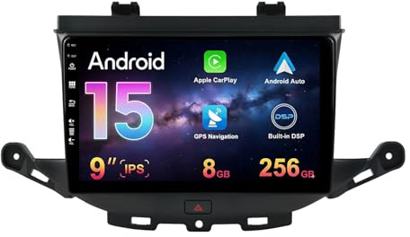 MISONDA 9 Pulgadas IPS 2 DIN Android 15 Radio de Coche para Opel Astra K/Buick Verano GS 2015-2017 - Cámara Libre [8G+256G] Soporte Control del Volante WiFi Dab BT GPS Carplay DSP