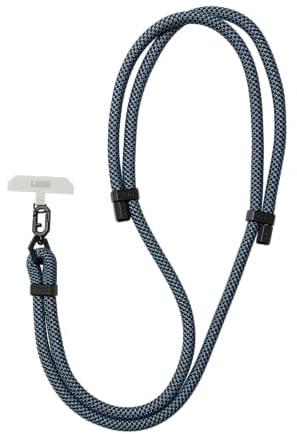 URBAN ARMOR GEAR Civilian Crossbody Lanyard/Umhängeband für Smartphone Hüllen [Einstellbare Länge bis 160cm, Drehbarer Karabinerhaken, 10mm Durchmesser] blau
