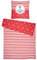 SCHIETWETTER Bettwäsche Anker & Streifen 135x200, 2teilig Bettbezug, Kissenbezug, Bettwäsche-Set, maritimer Wendebezug, 100% Baumwolle rot OS