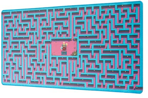 Alfombrilla ratón XXL Maze - Alfombrilla escritorio Gaming (Mouse pad XXL: Protector escritorio) | Accesorios gaming - Tapete escritorio : Alfombra escritorio Impermeable y Antideslizante